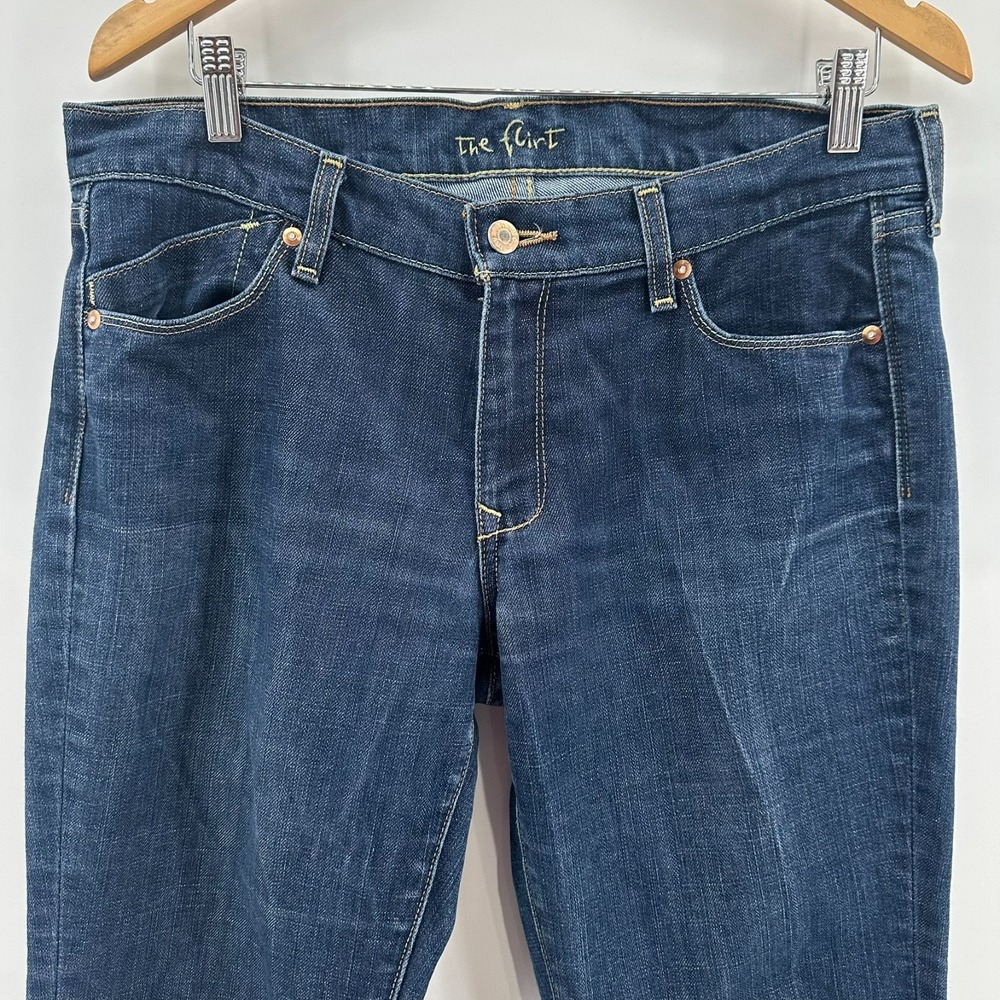 Old Navy Jeans‎ Womens 12 Regular Blue Denim Stretch Mid Rise The Flirt Bootcut